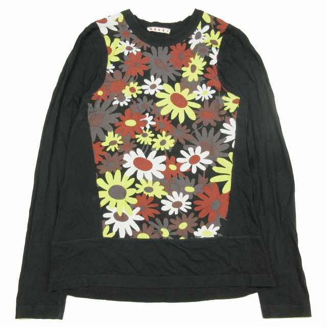 美品 マルニ MARNI ボタニカル フラワー プリント スイッチング Tシャツ36cm身幅