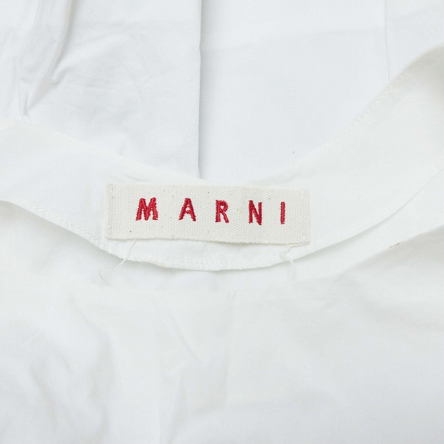 中古】マルニ MARNI タック ノースリーブ ブラウストップス Uネック