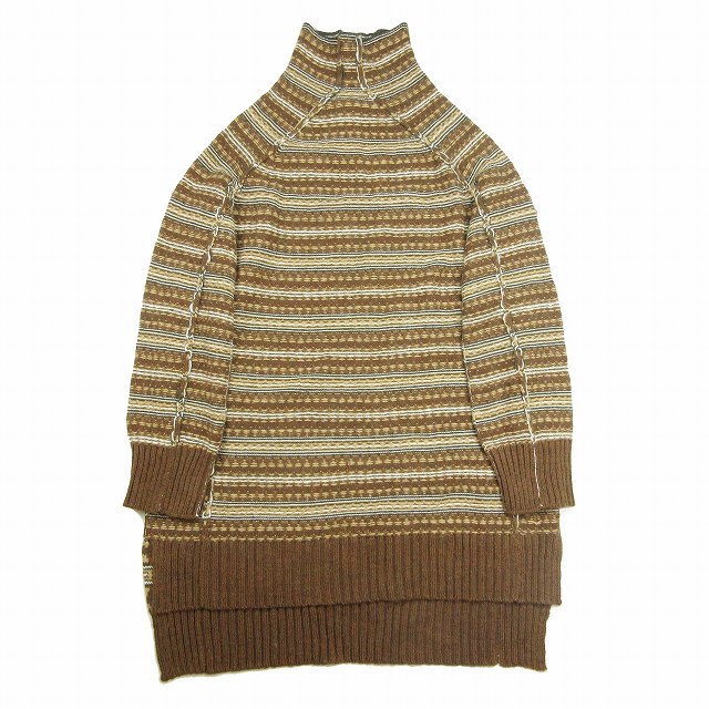 【中古】未使用品 エムエムシックス メゾンマルジェラ MM6 Maison Margiela インサイドアウト ニット ワンピース 長袖の通販は