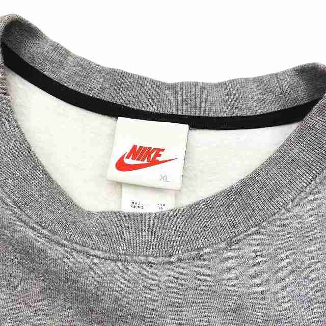 【中古】20ss ナイキ NIKE×STUSSY NRG BR CREW FLEECE コラボ ステューシー スウェット トレーナー XL  グレーME11 ｜au PAY マーケット