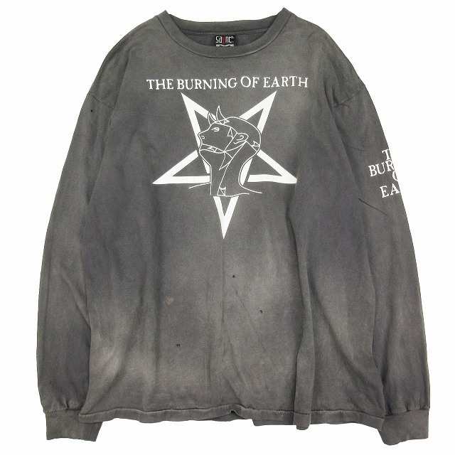 美品 23AW セントマイケル SAINT MICHAEL SAINT Mxxxxxx LS TEE BURN