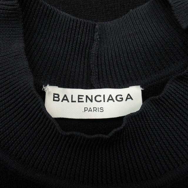 バレンシアガ  BALENCIAGA チュニック ワンピースカラーブラックampホワイト