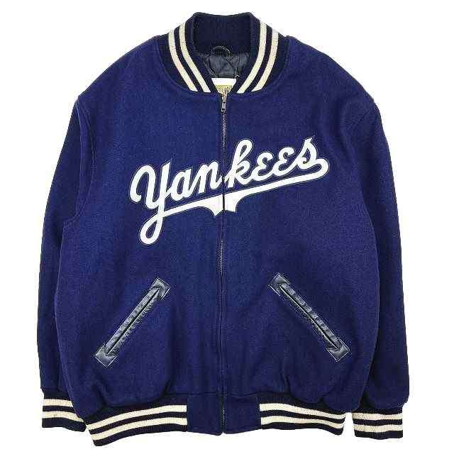 VINTAGE MITCHELL&NESS MLB NEW YORK YANKEES 1952 AUTHENTIC WOOL JACKET スタジャン  アワードジャケット