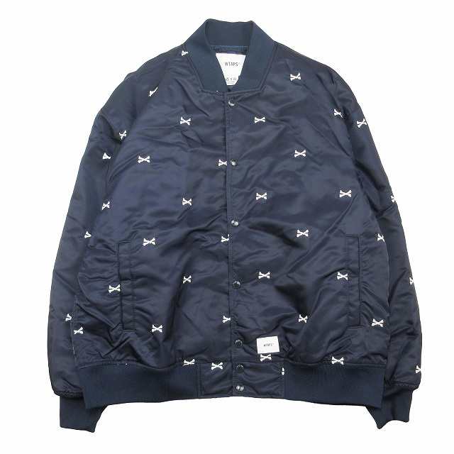 【中古】極美品 22SS ダブルタップス WTAPS TEAM JACKET NYLON TWILL TEXTILE クロスボーン チーム ジャケット