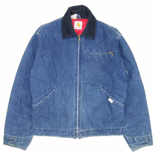 【中古】80s 90s vintage カーハート carhartt USA製 DETROIT JACKET デニム デトロイトジャケット 中綿入り ブルゾン