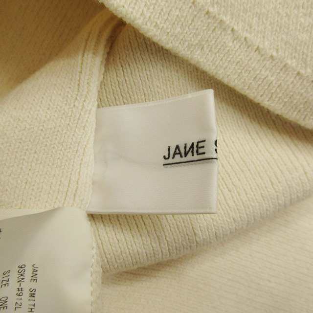 【中古】ジェーンスミス JANE SMITH リブ ニット タンクトップ オープンバック ラウンドカット ノースリーブの通販は