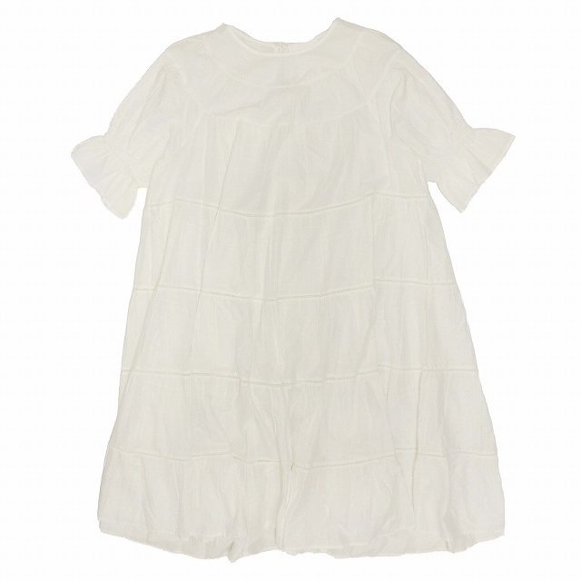 【中古】未使用品 マーレット MERLETTE PARADIS DRESS パラダイス ドレス ワンピース パフスリーブ ミモレ丈 S ♪5 の通販は 17,500円