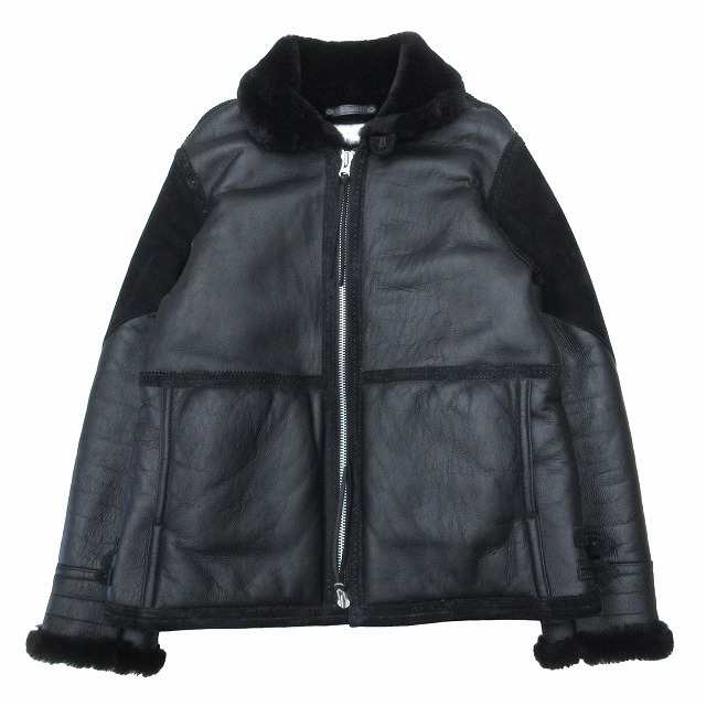 【中古】19AW ネイバーフッド NEIGHBORHOOD B-3 M-JKT リアルムートン フライト ジャケット メダリオン