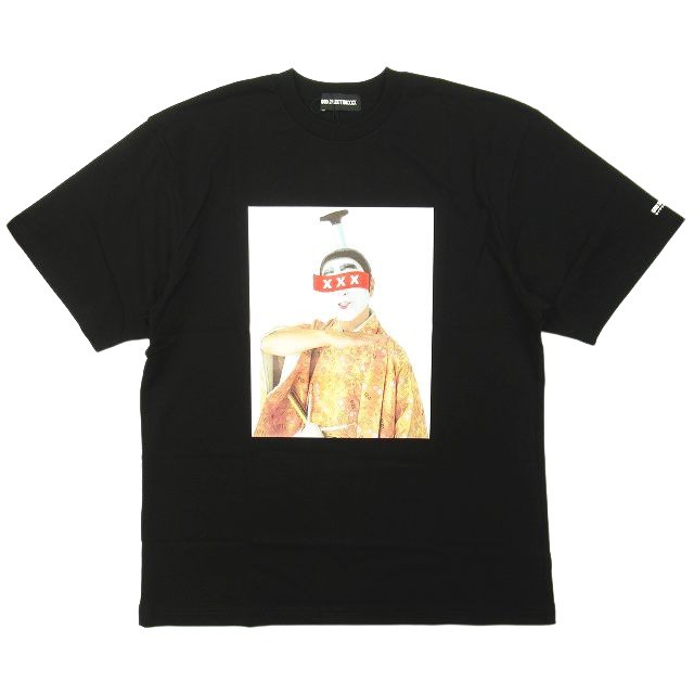 未使用品 21ss GOD SELECTION XXX ゴッドセレクション バカ殿 プリント Tシャツ S/S TEE SIZE XL BLACK 黒  Tシャツ