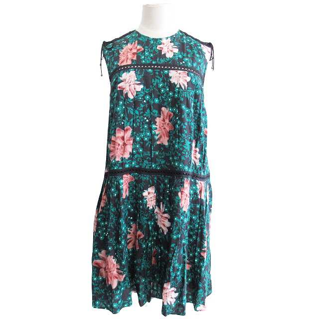 【中古】美品 18ss トッカ Enlee GINGERFLOWER ワンピース ジンジャーフラワー プリント ドレス 花柄/♪8 の通販は