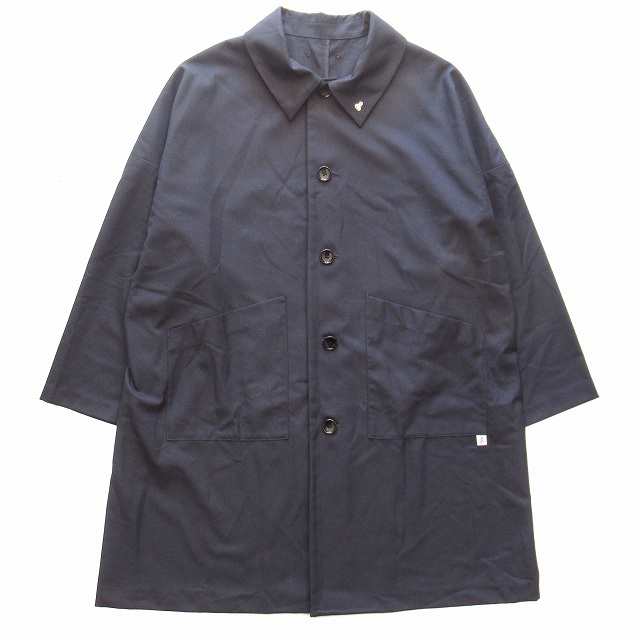 【中古】美品 21aw ソフネット × グラミチ CORDURA WOOL COAT コーデュラ ウール コート ツイルクロス ステンカラー