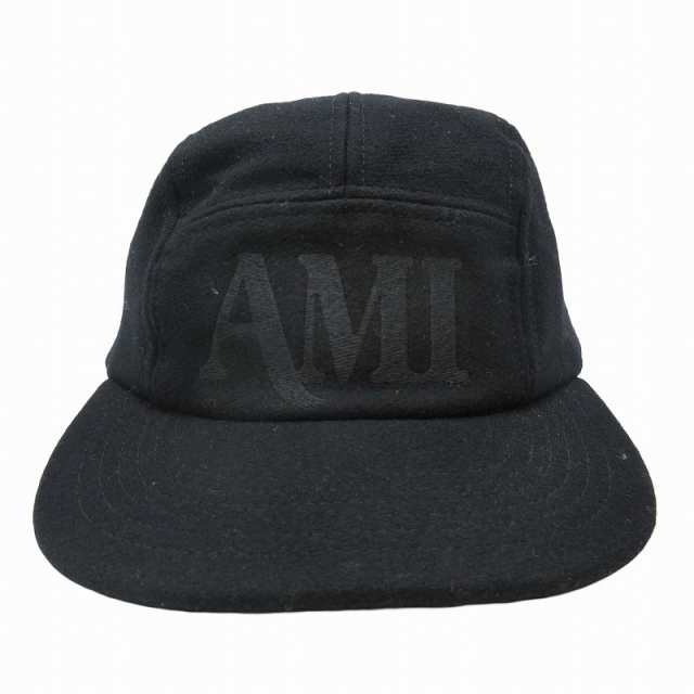 【中古】美品 アミ アレクサンドル マテュッシ ami alexandre mattiussi アミパリス ロゴ ウール ジェットキャップ