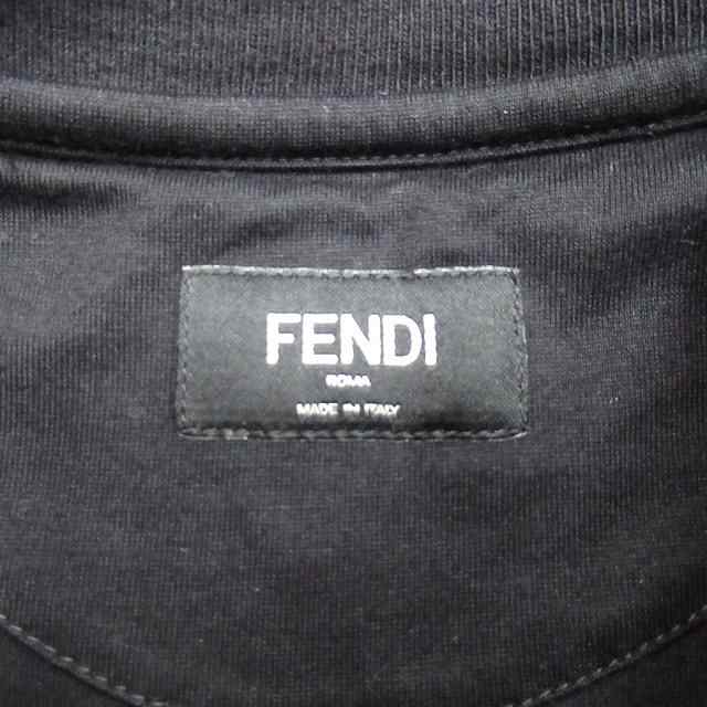 【中古】美品 23aw フェンディ FENDI FF ジャガード ポケット Tシャツ ズッカ ロゴ柄 クルーネック 半袖 コットン