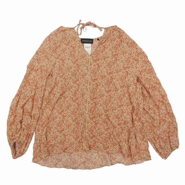 【中古】美品 スポーツマックスコード マックスマーラ SPORTMAX CODE 花柄 フラワープリント ブラウス 42 赤 レッドの通販は 4,980円