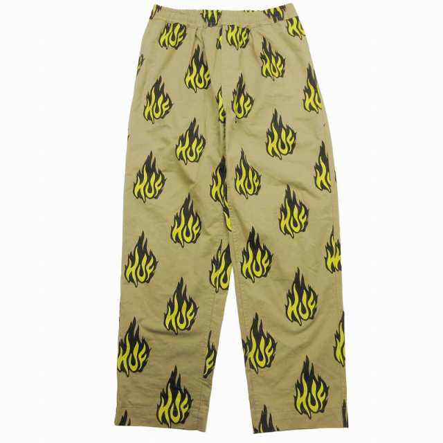 【中古】ハフ HUF FLAMIN EASY PANT フレイミン イージー パンツ フレイム プリント ワイド テーパード チノパン