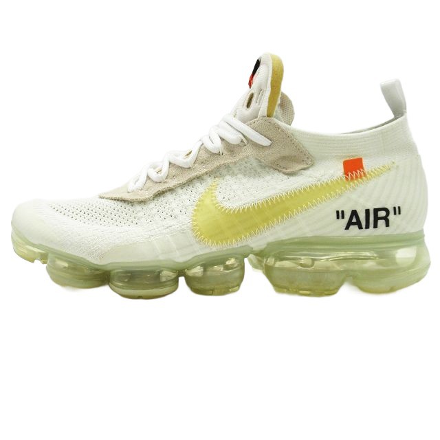 【中古】ナイキ NIKE × OFF-WHITE by Virgil Abloh THE 10 エア ヴェイパーマックス スニーカー28.5cm 白