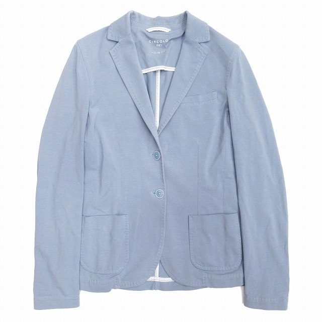 【中古】美品 チルコロ1901 CIRCOLO1901 SLIM FIT ジャージ生地 テーラードジャケット ストレッチ生地 シングル 2釦の通販は 8,000円