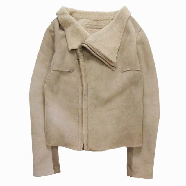 【中古】12AW サルバトーレサントロ Salvatore Santoro ムートン ライダース ジャケット ダブル ボア シープスキン