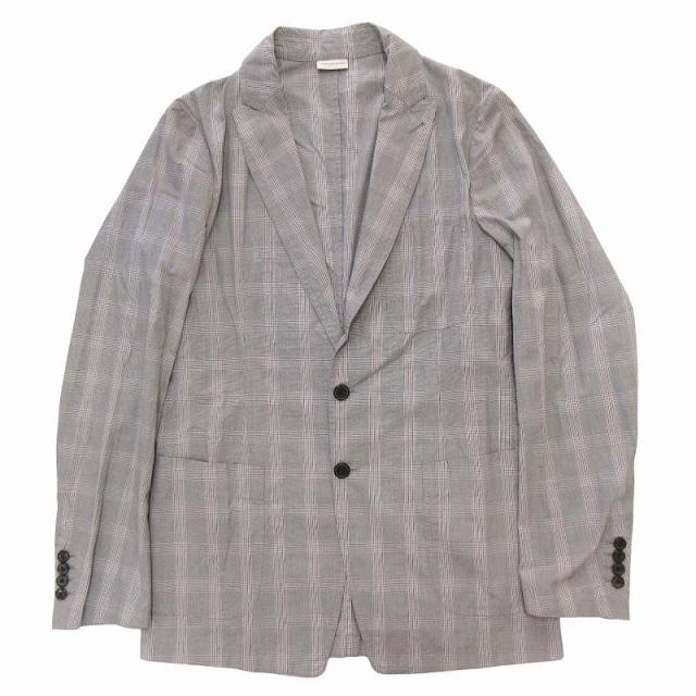 【中古】美品 ドリスヴァンノッテン DRIES VAN NOTEN グレンチェック テーラード ジャケット ブレザー 薄手 46の通販は
