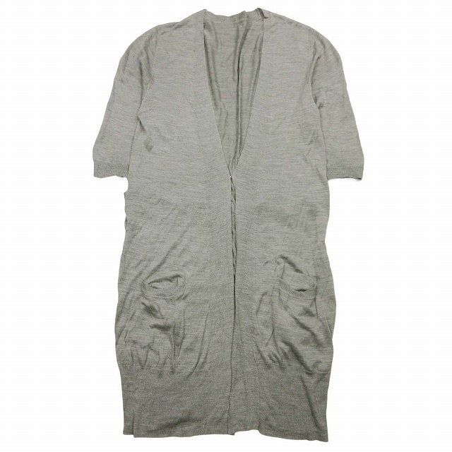 【中古】ゾー&ネマ Zhor&Nema シルク 100％ ニット カーディガン 七分袖 ロング Vネック セーター の通販は 11,100円