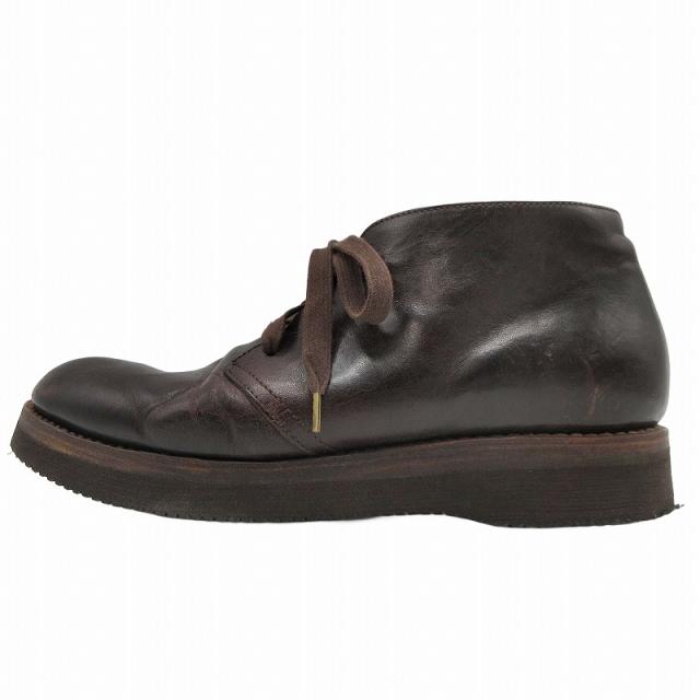 【中古】19SS ビズビム VISVIM ISDT BOOTS-FOLK F.I.L. EXCLUSIVE レザー チャッカ ブーツ シューズ ロゴパッチの通販は 28,324円