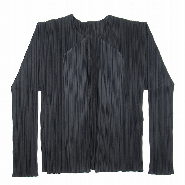 【中古】美品 vintage 00aw プリーツプリーズ イッセイミヤケ プリーツ加工 羽織 カーディガン 薄手 ジャケットの通販はカーディガン