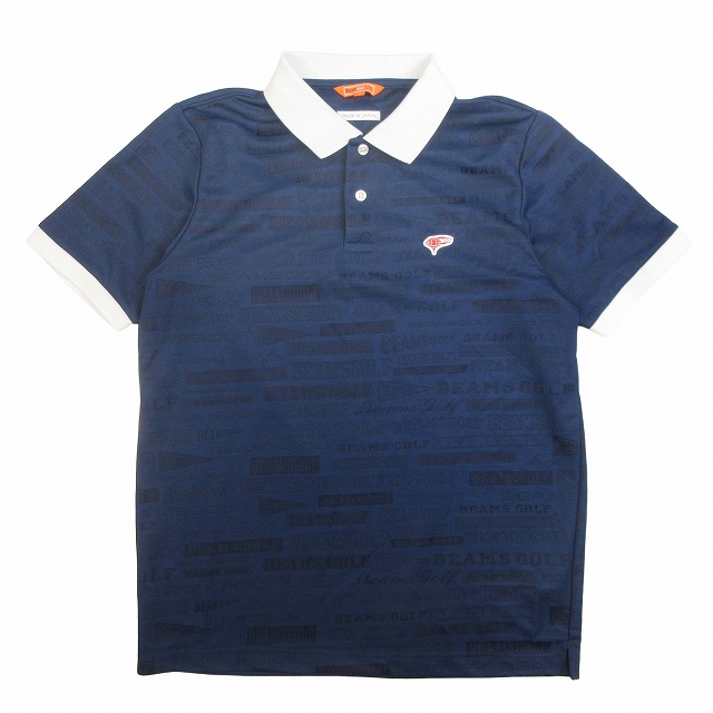 【中古】ビームスゴルフ オレンジレーベル BEAMS GOLF ORANGE LABEL マルチロゴ ジャガード ポロシャツ 半袖の通販は 4,500円