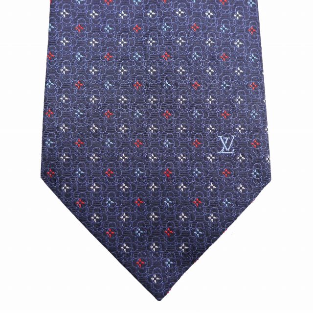 【中古】極美品 2022年製 ルイヴィトン クラヴァット LV マイクロ ヴィヴィエンヌ 8CM ネクタイ シルク M77613/EK1の通販は