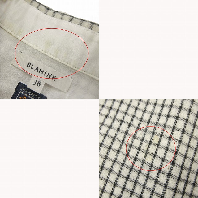 中古】23AW ブラミンク BLAMINK FOX BROTHERS生地 ウール チェック柄  