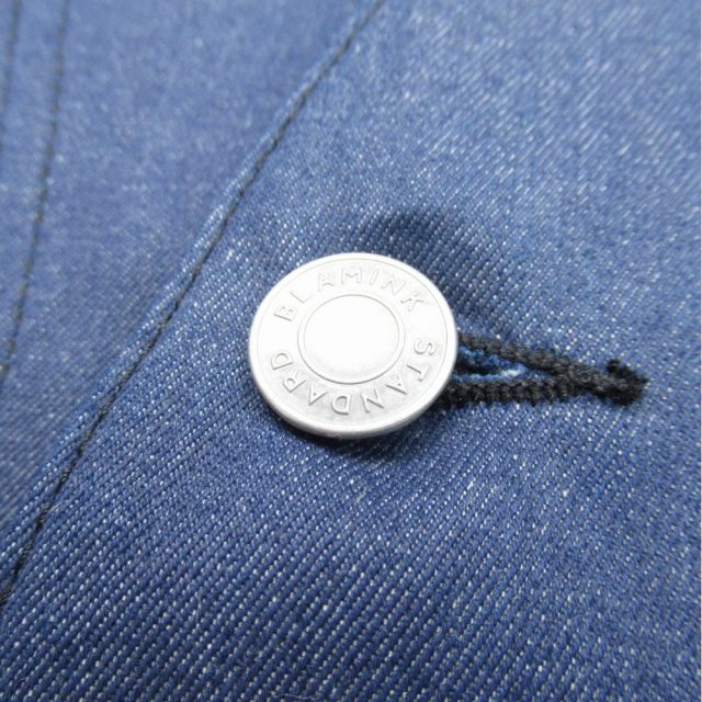 極美品 24ss ブラミンク デニムボタンベスト ジレ 高密度コットン 38 中古】極美品 24ss ブラミンク BLAMINK デニムボタンベスト ジレ