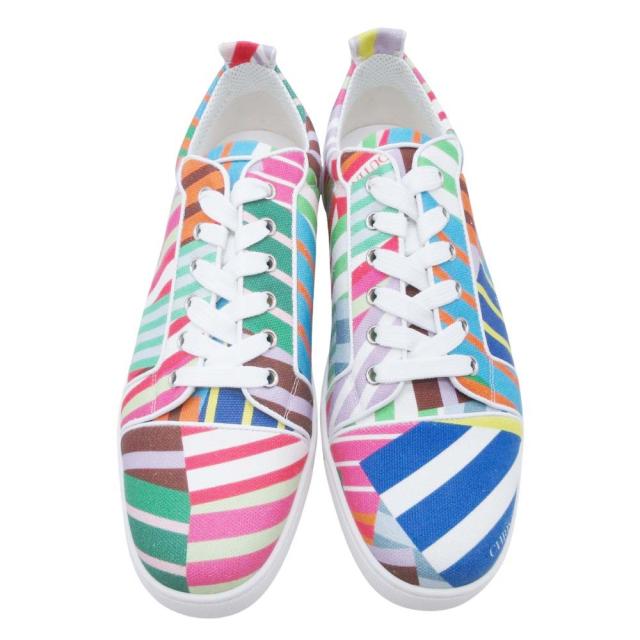 【中古】未使用品 クリスチャンルブタン Christian louboutin レインボー ルイジュニア スニーカー 42 27.0cm GT7