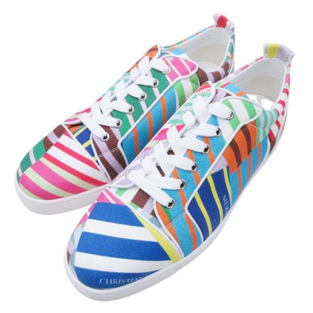 【中古】未使用品 クリスチャンルブタン Christian louboutin レインボー ルイジュニア スニーカー 42 27.0cm GT7