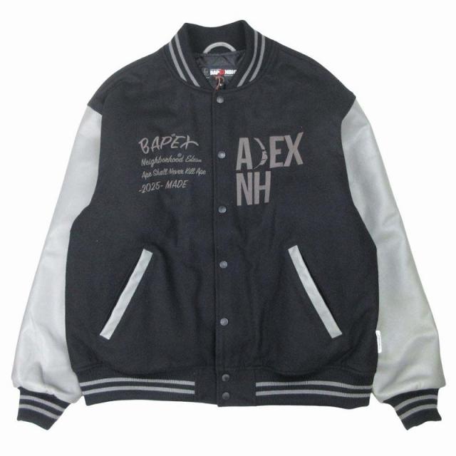 中古 BAPE × NBHD VARSITY JACKET BAPE X NBHD 】VARSITY JACKET