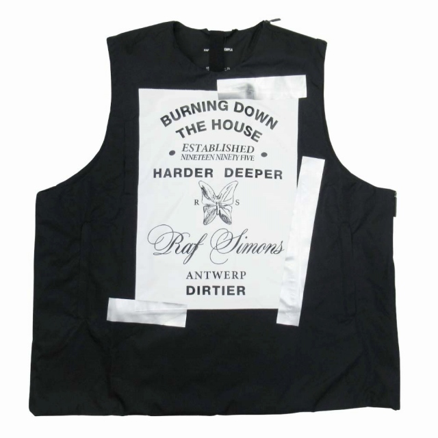 【中古】未使用品 19aw ラフシモンズ RAF SIMONS TEMPLA コラボ プリマロフト オーバーサイズ ベスト プルオーバー