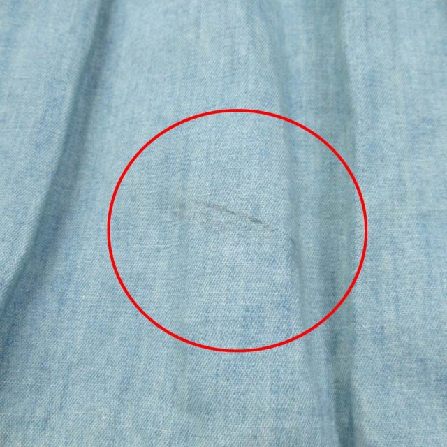 中古】グッチ GUCCI ソフトデニム ロング プリーツスカート ロゴ