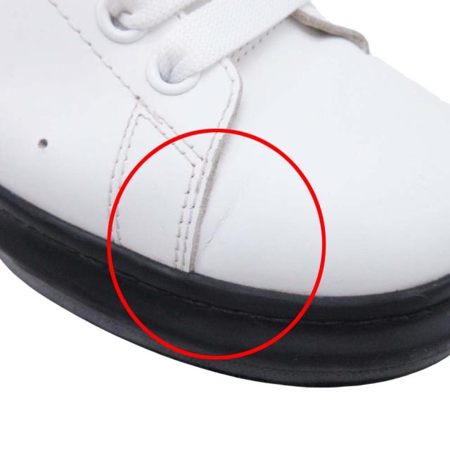 【中古】美品 アレキサンダーマックイーン オーバーサイズド スニーカー シューズ 靴 厚底 レザー 553680 41 26.0cm