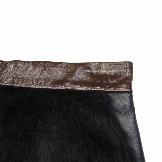 中古】美品 セリーヌ フィービー期 アルパカ ファー レザー スカート  