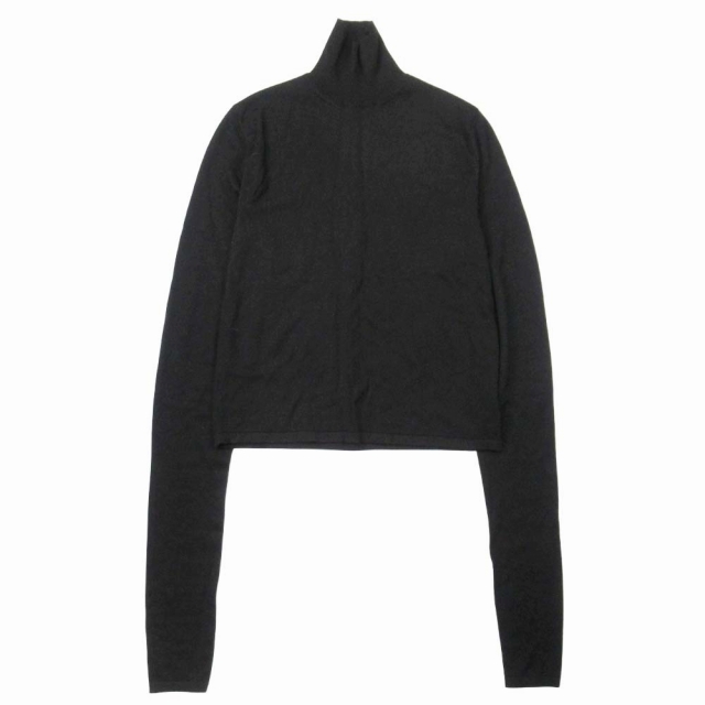 【中古】美品 ザロウ THE ROW ヴァージンウール ニット スーパーロングスリーブ ハイネック セーター トップス