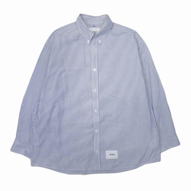 【中古】美品 23aw WTAPS BD 02 / LS / COTTON. BROADCLOTH. TEXTILE. PROTECT 232GWDT-SHM03 シャツ