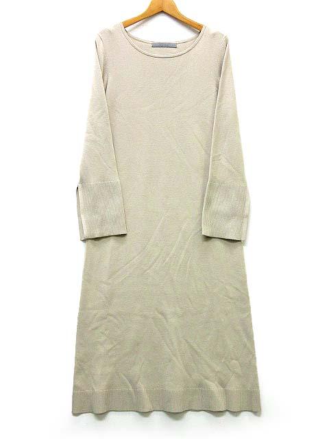 中古 セオリーリュクス Theory Luxe リブ ニット ワンピース 長袖 ベルスリーブ ミモレ丈 Viony Ilissa 17ss ベージュ 38の通販はau Pay マーケット ブランド古着のベクトル