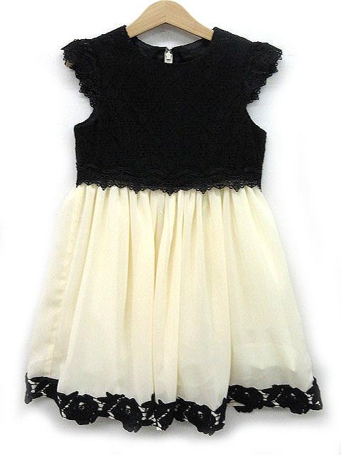 中古 エニィファム Anyfam フォーマル ドレス ワンピース レース 切替 フレア ブラック アイボリー 黒 1 子供服 キッズの通販はau Pay マーケット ブランド古着のベクトル