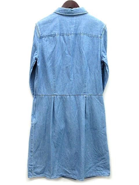 中古 ラコステ ライブ Lacoste L Ve デニム ワンピース 長袖 ウエストフィット ひざ丈 白ワニ インディゴブルー M Ef9428 レディースの通販はau Pay マーケット ブランド古着のベクトル