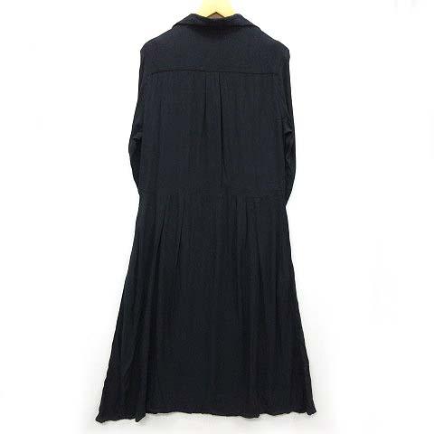 中古 ユニクロ Uniqlo イネス Ines De La Fressange コラボ ー レーヨン シャツ ワンピース 長袖 ロング丈 オープンカラー ネイビー Sの通販はau Pay マーケット ブランド古着のベクトル