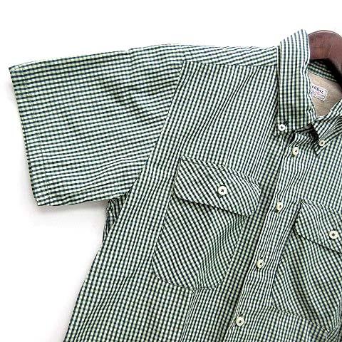 中古 エターナル Eternal ギンガム チェック シャツ 半袖 ボタンダウン グリーン 緑 38 美品 メンズの通販はau Pay マーケット ブランド古着のベクトル