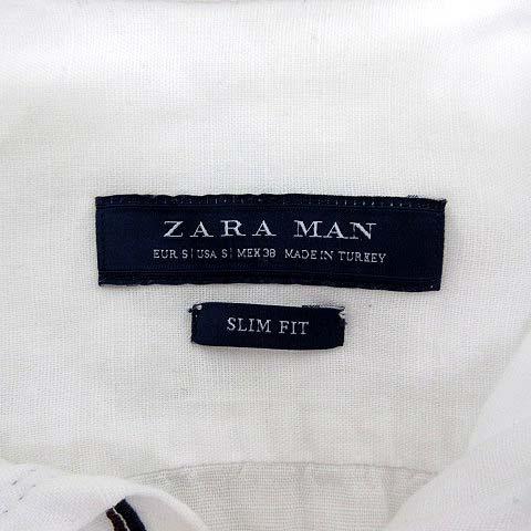 中古 ザラマン Zara Man ボタンダウン シャツ 長袖 ロールアップ 前立てストライプ リネン コットン ホワイト 白 S メンズの通販はau Pay マーケット ブランド古着のベクトル