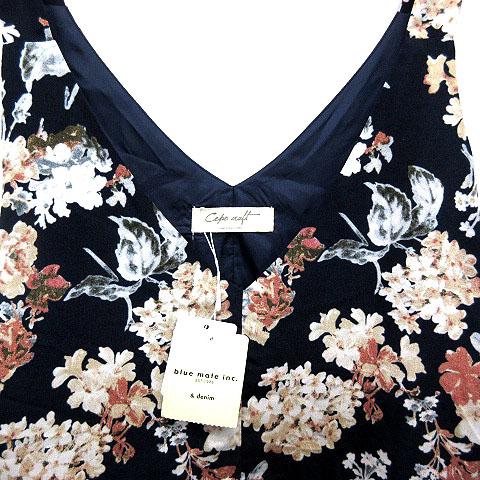 中古 未使用品 セポ Cepo フラワー プリーツ ジャンパー スカート ワンピース 花柄 ミディ丈 ネイビー 紺 M レディースの通販はau Pay マーケット ブランド古着のベクトル