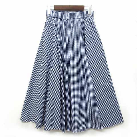 中古 ユニクロ Uniqlo ギンガムチェック サーキュラー スカート 膝丈 222 ネイビー 紺 M 美品 レディースの通販はau Pay マーケット ブランド古着のベクトル