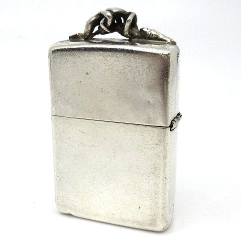 【中古】ジッポー ZIPPO スターリングシルバー 銀 スネーク ヘビ 立体 オイルライター 80年代後半 ヴィンテージ 激レア 着火確認済み ｜au  PAY マーケット