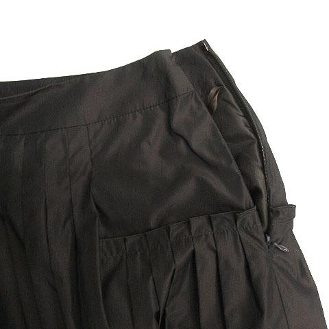 美品☆エムズグレーシーM'S GRACY 膝丈スカート暖かいMサイズ 黒 M'S GRACY 美品/エムズグレイシー フレアスカート 小さいサイズ