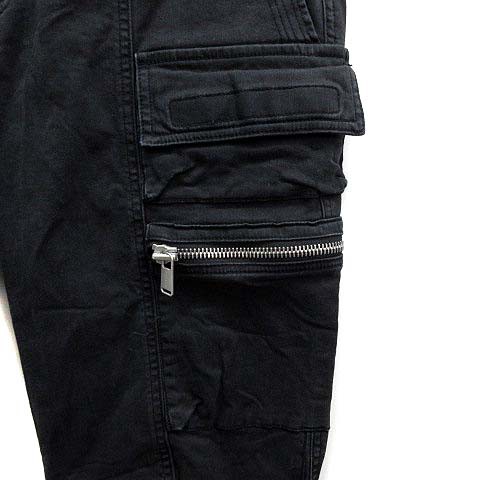 【中古】フォーサムワン FORSOMEONE カーゴ パンツ ストレッチ UTILITY CARGO TROUSERS ブラック 黒 48  78000179 メンズ｜au PAY マーケット